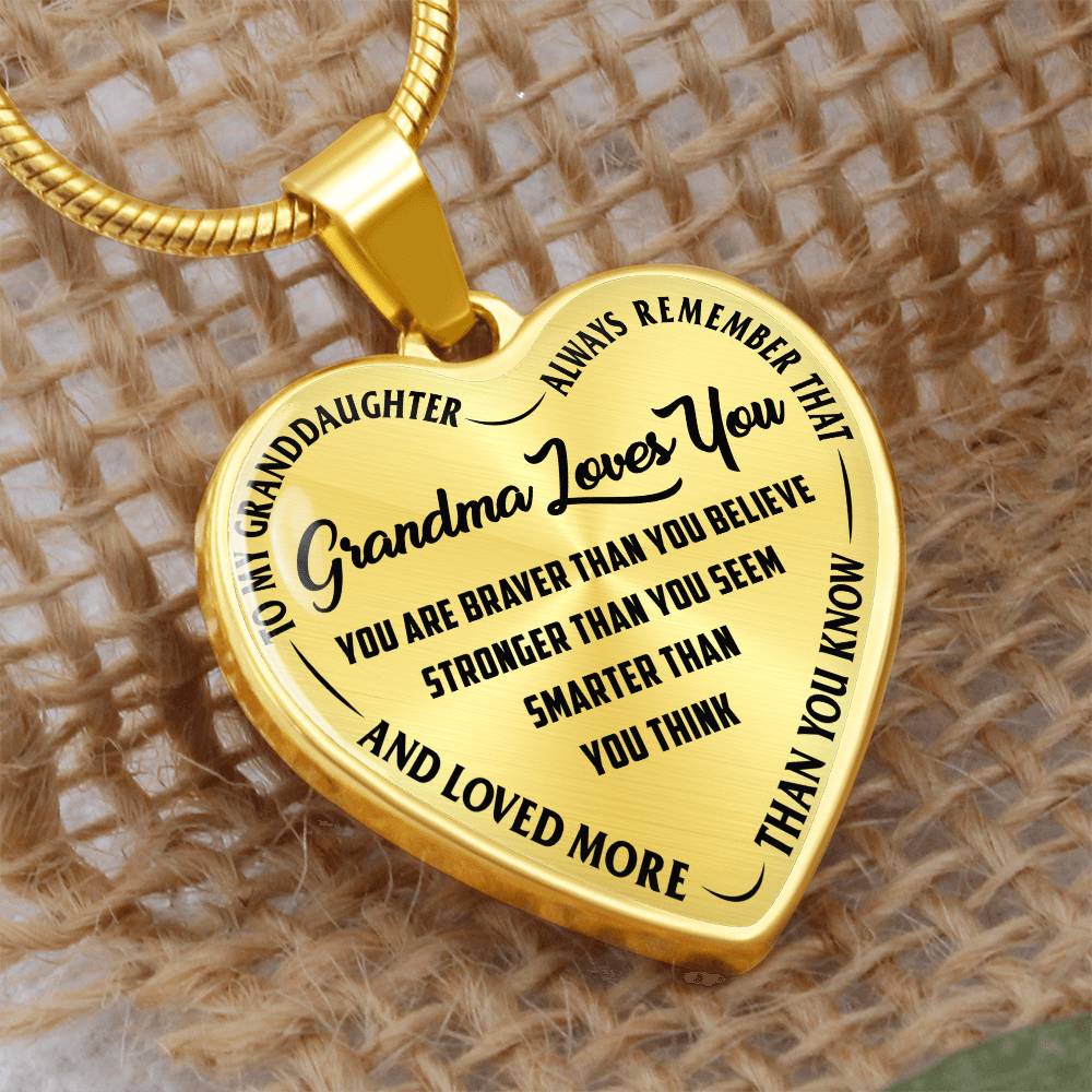 Grandma Loves You - Heart Necklace
