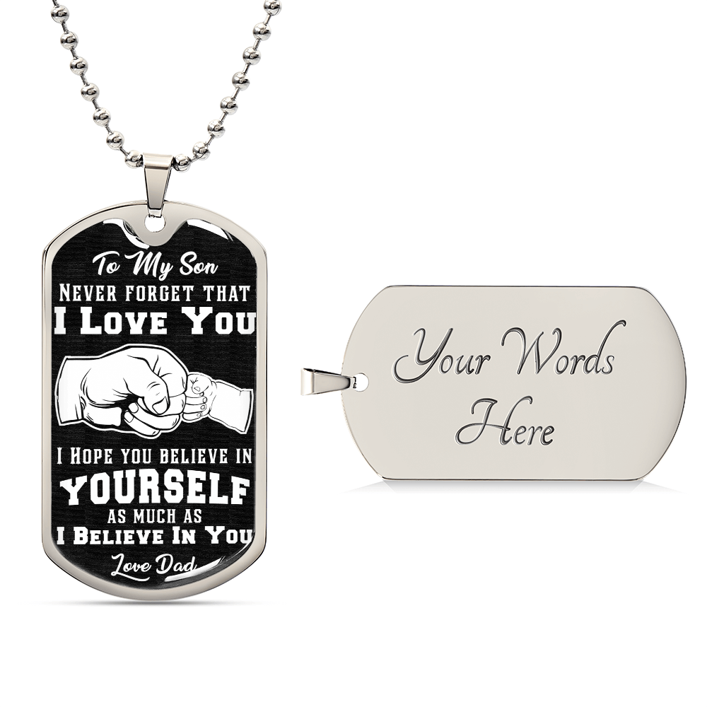 Believe In Yourself - Dog Tag Necklace