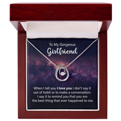 Lucky In Love Necklace - For Girlfriend When I Tell You I Love You