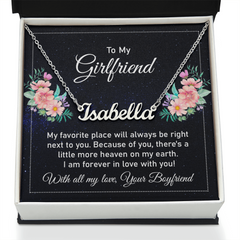 Custom Name Necklace - For Girlfriend My Favorite Place