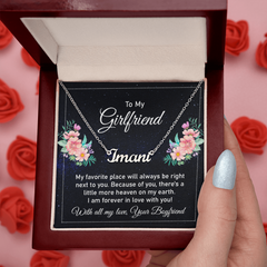 Custom Name Necklace - For Girlfriend My Favorite Place