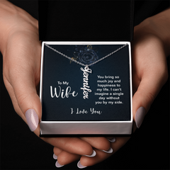 Vertical Name Necklace - For Wife You Bring So Much