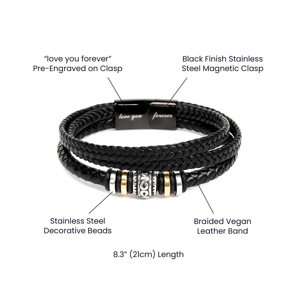 Your Smile - Mens Leather Bracelet
