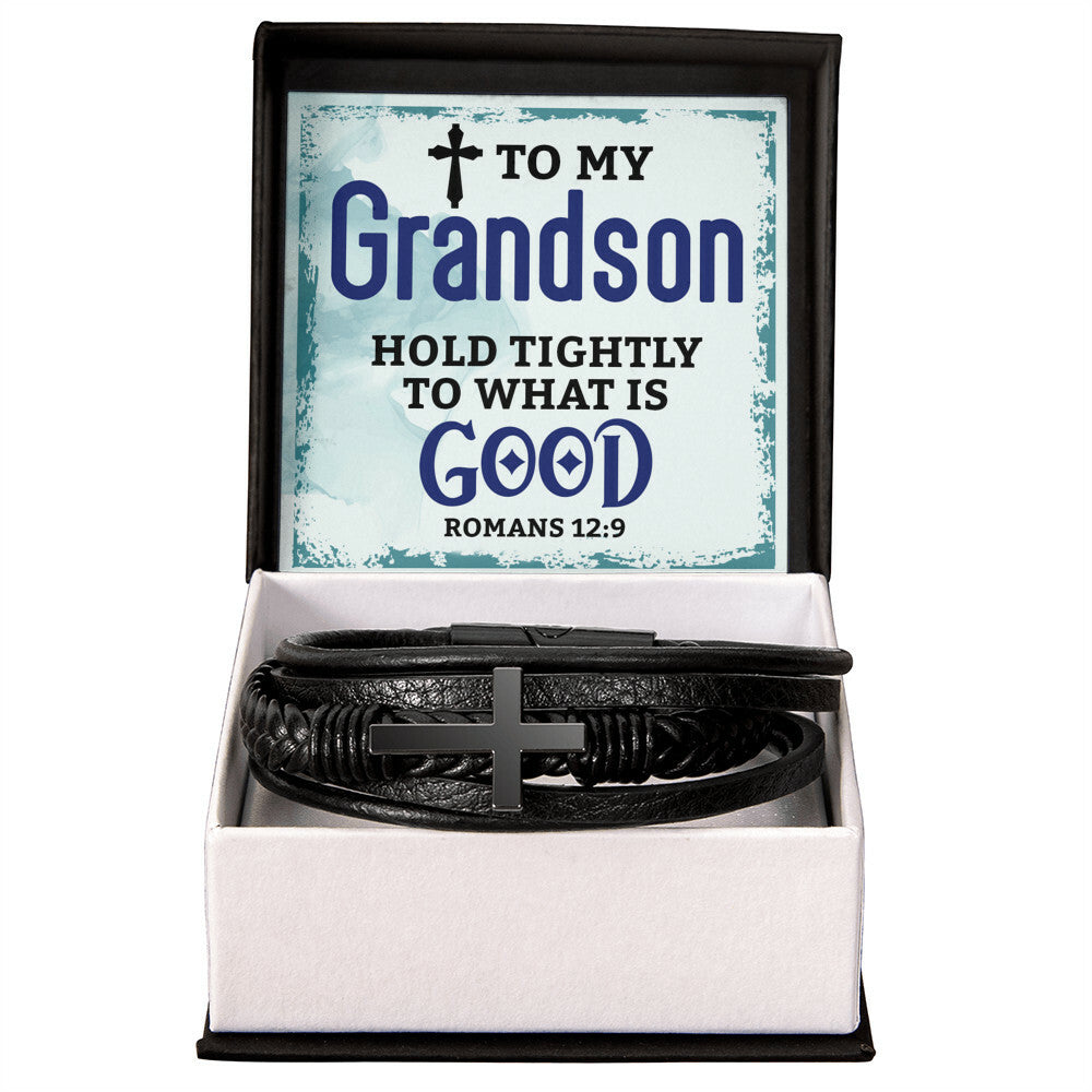 Hold Tightly - Cross Leather Bracelet