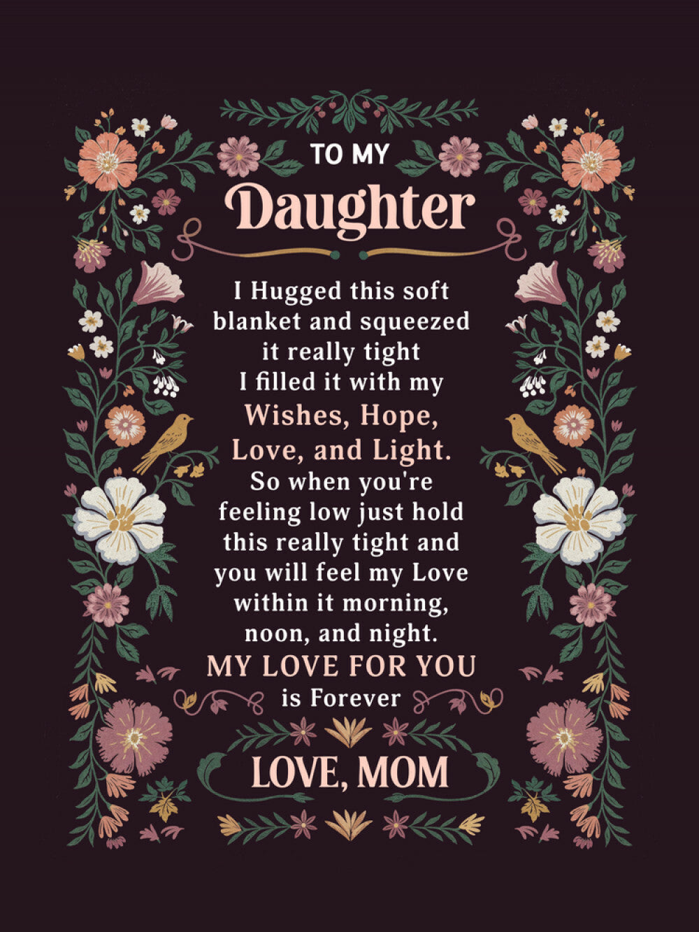 To My Daughter - Heirloom Blanket