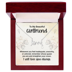 Scripted Love Necklace - For Girlfriend Whenever You Feel Inadequate