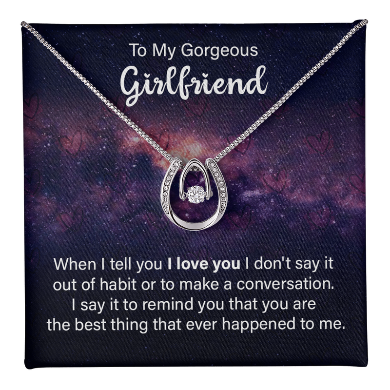 Lucky In Love Necklace - For Girlfriend When I Tell You I Love You