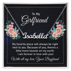 Custom Name Necklace - For Girlfriend My Favorite Place