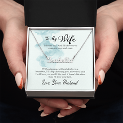 Custom Name Necklace - For Wife I Choose You