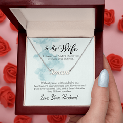 Custom Name Necklace - For Wife I Choose You
