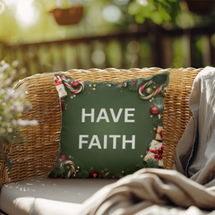 Reversible Indoor/Outdoor Pillow-2 for 1- Christmas and Anytime!