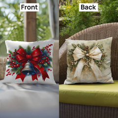 Beautiful Christmas Decorative Ribbon Pillows 2 for 1!