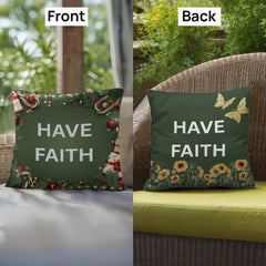Reversible Indoor/Outdoor Pillow-2 for 1- Christmas and Anytime!