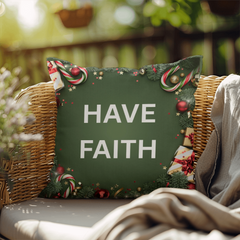 Reversible Indoor/Outdoor Pillow-2 for 1- Christmas and Anytime!