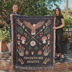Adventure Awaits - Woven Blanket